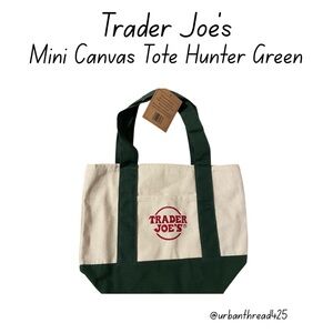 ❤️💚 NWT Trader Joe's Everyday Mini Tote — Limited Edition Hunter Green